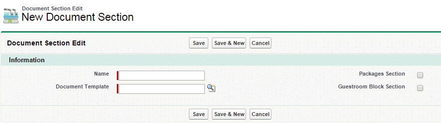 Document Section Page Layout