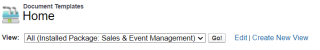 Document template list view
