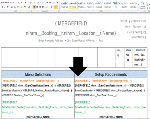 Header and Footer Merge Fields