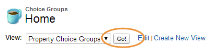 Classic Views dropdown with "Go" button circled