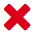 Icon of a red 'X'