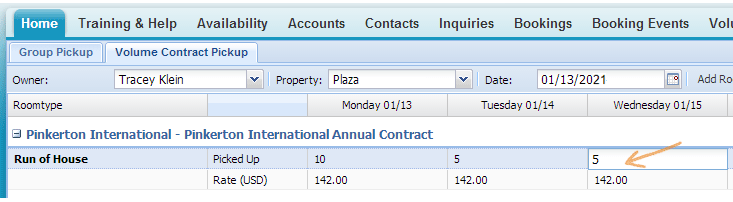 Volume Contract Pickup